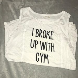 White and black workout tank top